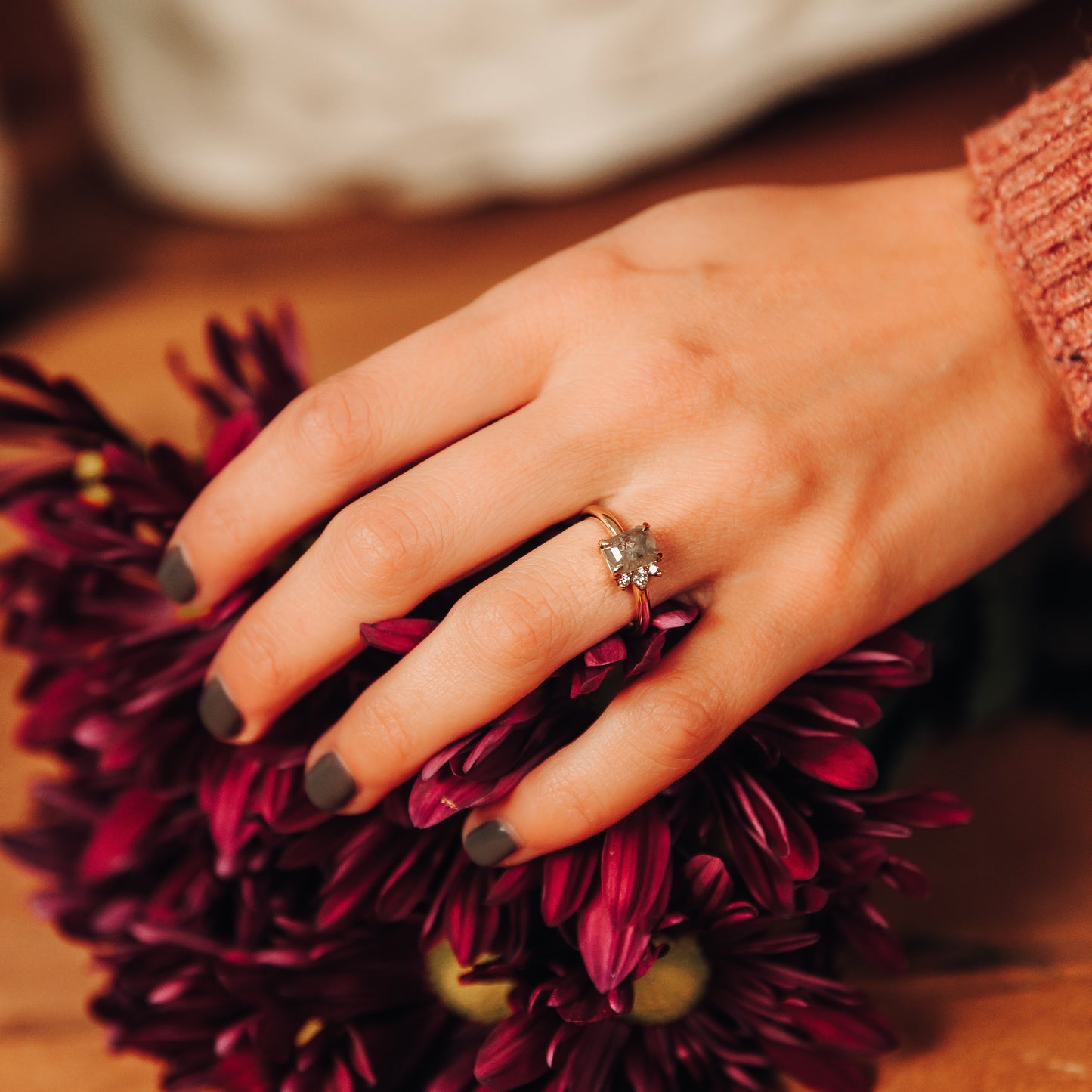 OAK Salt and Pepper diamond ring