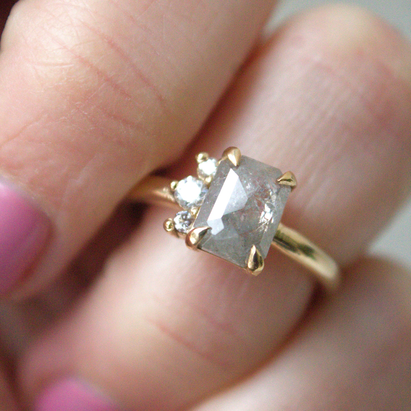 OAK Salt and Pepper diamond ring