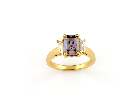 mauve sapphire ring
