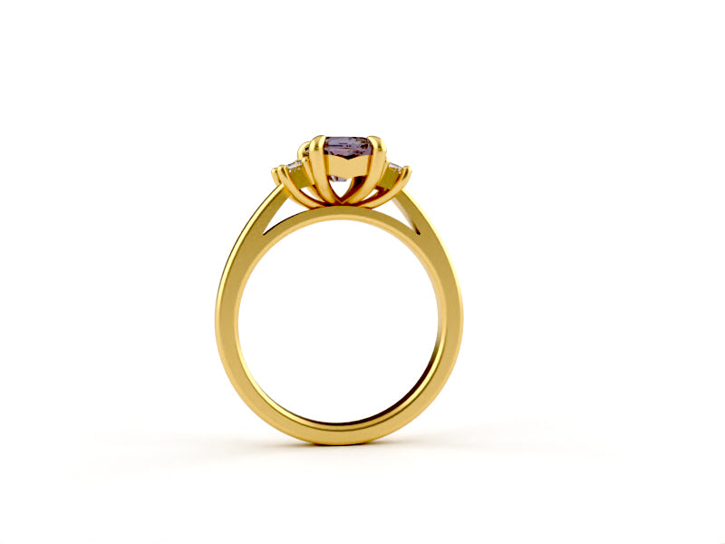 mauve sapphire ring