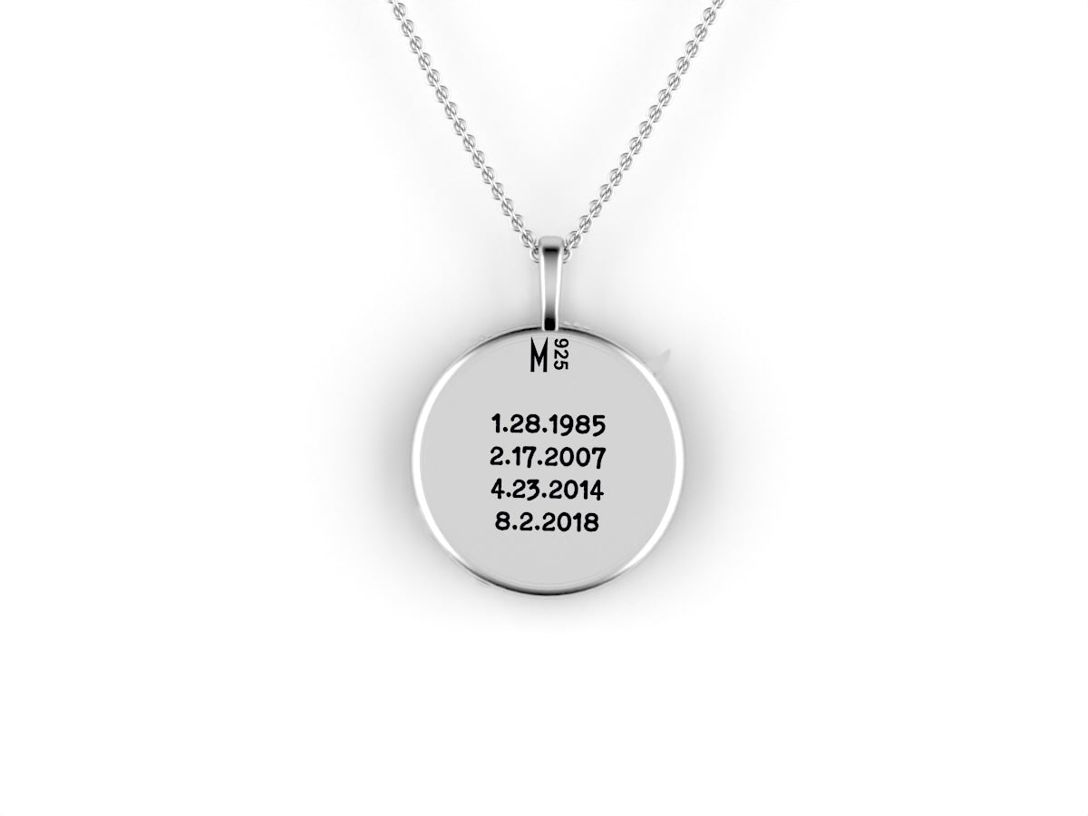 Birthflower pendant necklace